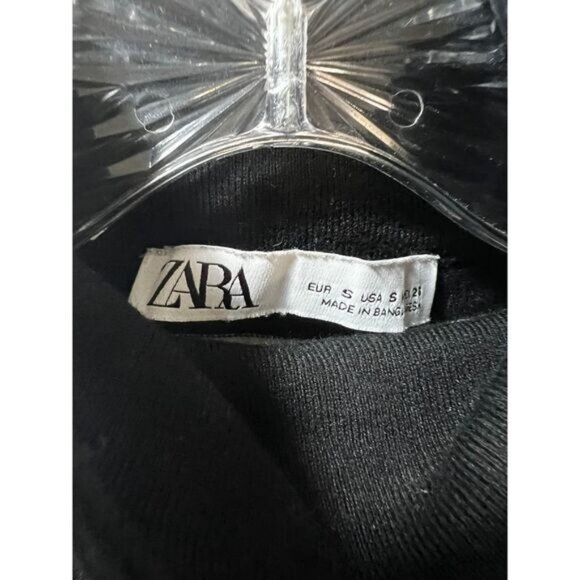 NWOT ZARA Women's Soft Knit Mock‎ Neck with Stripes Small - Picture 5 of 5